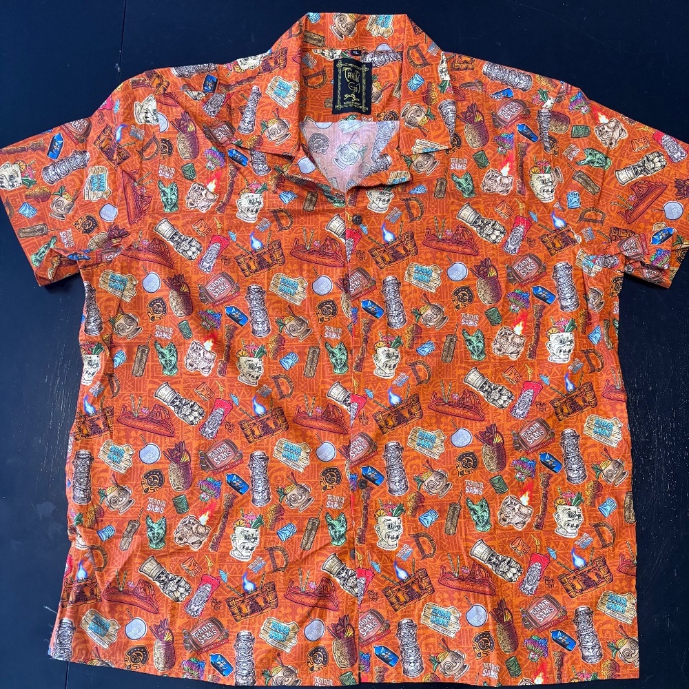 Disney Parks Trader Sam's Inspired Tahiti Gil Adult Aloha Shirt Size XL